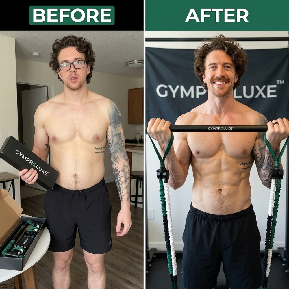 Imported GymProLuxe Adjustable Resistance Band & Steel Bar Set 2.0 – Heavy-Duty Full Body Home Gym Workout Kit, Up to 200 lbs Resistance (100% Original Quality)