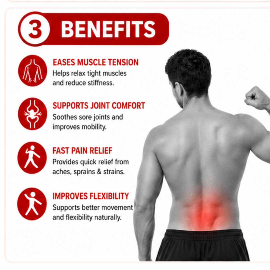 Japanese Soothing Massage Gel – Instant Pain Relief for Muscles & Joints – With Mugwort Oil, Camphor & Lactic Acid – Fast-Acting Comfort for Back, Shoulders, Neck & Knees – Non-Greasy, Natural Formula