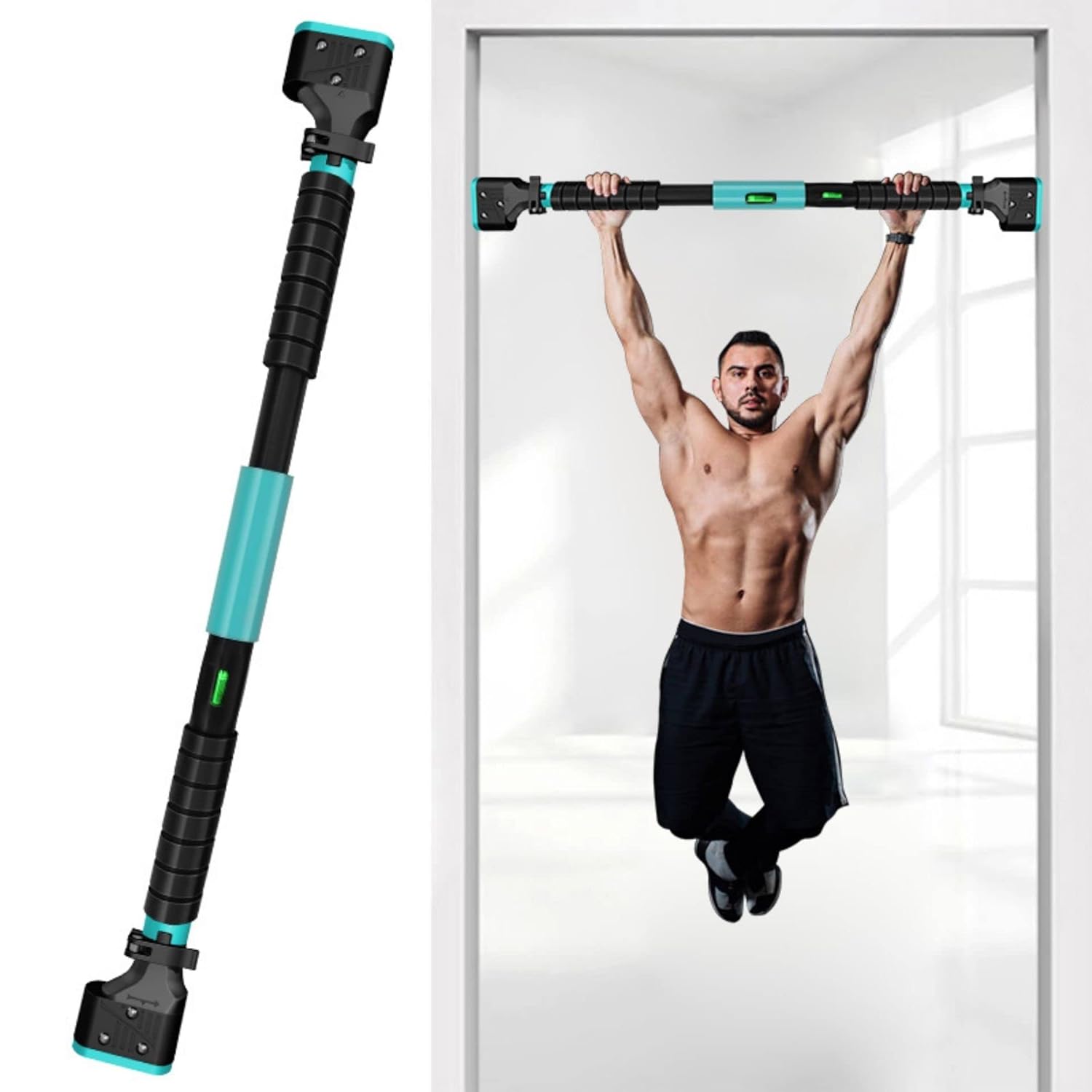 Adjustable Doorway Pull-Up Bar – No Screws, Heavy-Duty 200KG Capacity for Full Body Home Workouts