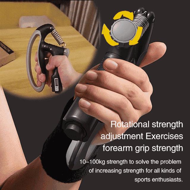 LED Counting Adjustable Heavy Gripper Fitness Hand Exerciser Grip Wrist Training
