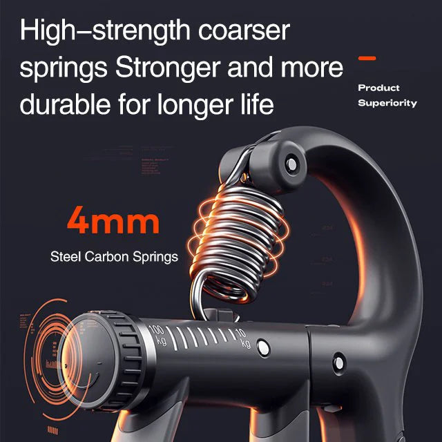 LED Counting Adjustable Heavy Gripper Fitness Hand Exerciser Grip Wrist Training